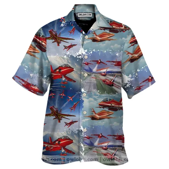 Discover Red Arrows Air Show Summer Hawaiian Shirt