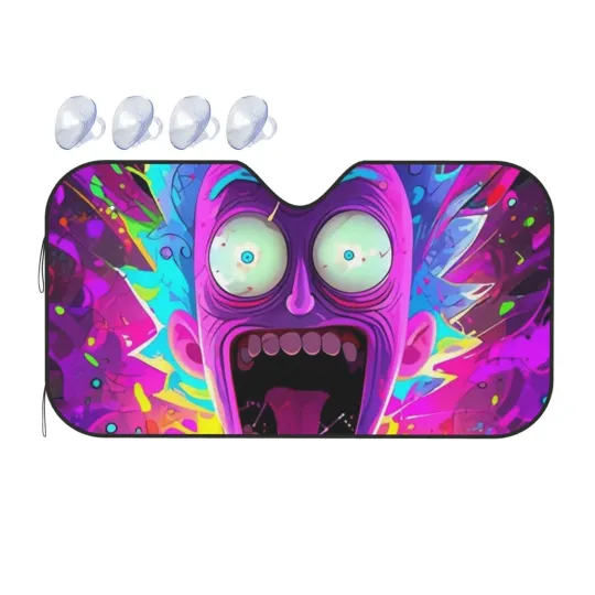 Discover Rick And Rickandmorty Car Sun Shade Windshield Sunshade Aluminum Foil Sun Shield For Uv