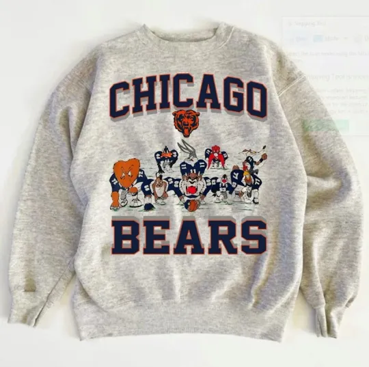 Chicago Bears football Looney Tunes ash Sweatshirt