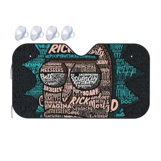 Discover Rick And Rickandmorty Car Sun Shade Windshield Sunshade Aluminum Foil Sun Shield For Uv