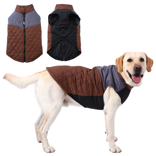 Discover Large Dog Clothes For Winter Warm Outdoor Waterproof Pet Coat With D-Ring Reflective Big Dogs Jacket Labrador Golden Retriever