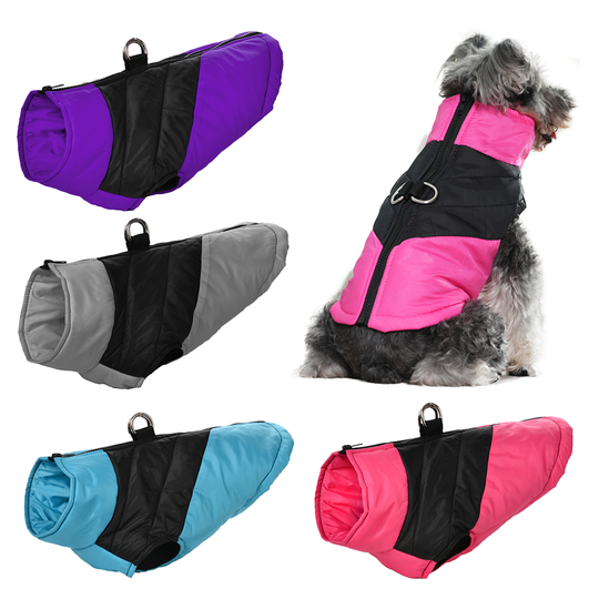 Discover Warm Pet Jacket With D-ring Warm Dog Vest For Winter For Small Medium Dogs Cats Waterproof Puppy Coat With High Collar Schnauzer