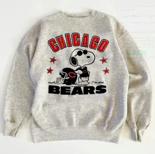 Discover Chicago Bears football cartoon graphic ash color sweatshirt men women