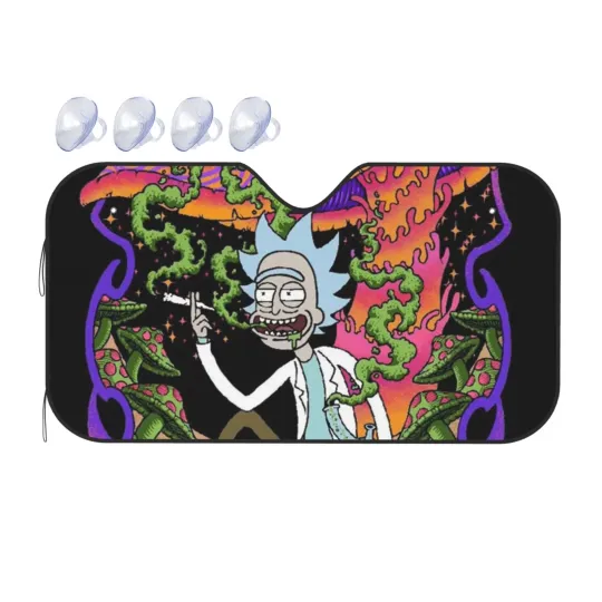 Rick And Rickandmorty Car Sun Shade Windshield Sunshade Aluminum Foil Sun Shield For Uv