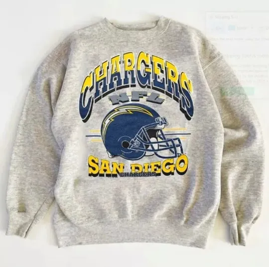 football San Diego Chargers Graphic Ash Sweatshirt