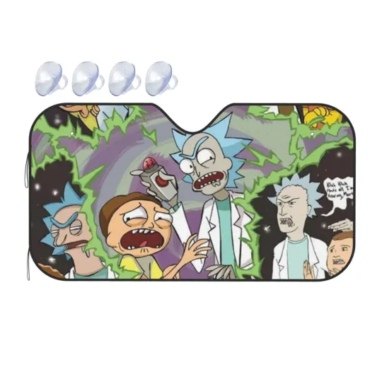 Discover Rick And Rickandmorty Car Sun Shade Windshield Sunshade Aluminum Foil Sun Shield For Uv