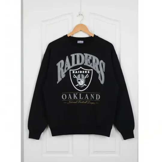 Vintage 90s Oakland Raiders Champs Sweatshirt Gift for Fan