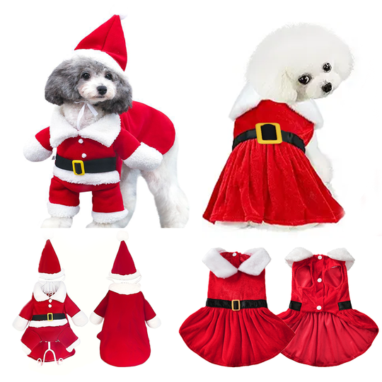 Discover Funny Pet Costume For Christmas Santa Claus Cosplay Dog Jumpsuit Funny Cute Pets Clothes Skirt For Small Medium Dogs Cats Puppy