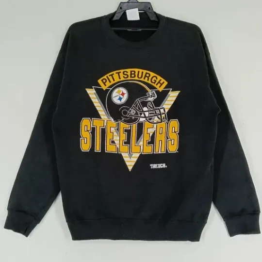 Discover Vintage 90s Pittsburgh Steeler football Football Black Sweatshirt AN56834