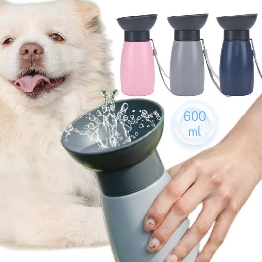 Discover 600ml Portable Dog Water Bottle Large Dogs High Capacity Fountain Water Dispenser Outdoor Dog Drinking Bowl Labrador Supplies