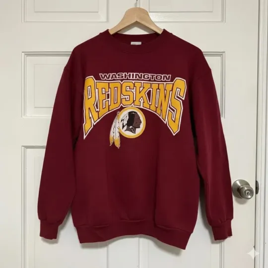 Discover Vintage 90s Washington Redskins Logo Sweatshirt Gift for Fan
