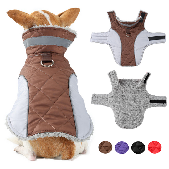 Discover Fleece Pet Vest Coat With D-ring Plaid Dog Clothes For Small Medium Pets Warm High Neck Dogs Parka For Winter Yorkshire Outfits