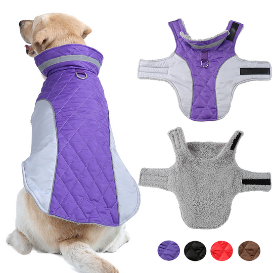 Discover Reflective Pet Clothes For Small Large Dogs Warm Thicken Fleece Dog Vest Coat For Winter Plaid Puppy Parka With D-ring Labrador