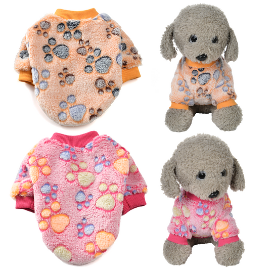 Discover Warm Dog Sweater For Winter Autumn Cute Print Soft Puppy Clothes Fleece Pet  Outfits For Small Medium Dogs Cats Chihuahua Coat