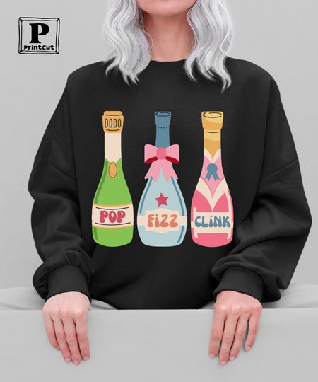 Discover Pop Fizz Click Svg , Birthday , Celebration Design , Bride Party , Champagne shirt svg , Bridesmaid , Bachelorette ,Dxf, Cut File For Cricut