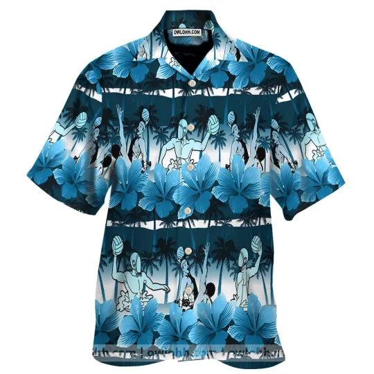 Discover Love Water Polo Blue Hibiscus Hawaiian Aloha Shirts_t20_40
