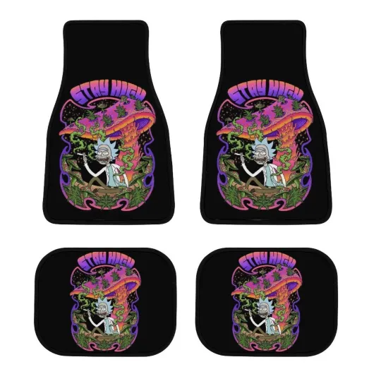 Rick And Rickandmorty Print Car Mats Weather Front & Rear Mats Car Floor Mats