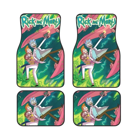 Rick And Rickandmorty Print Car Mats Weather Front & Rear Mats Car Floor Mats