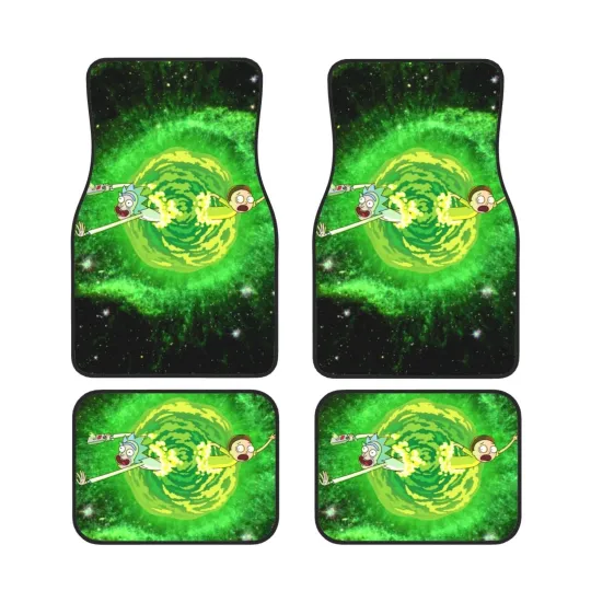 Cartoon Rick And Rickandmorty Print Car Mats Weather Front & Rear Mats Car Floor Mats