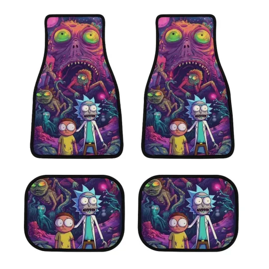 Rick And Rickandmorty Print Car Mats Weather Front & Rear Mats Car Floor Mats