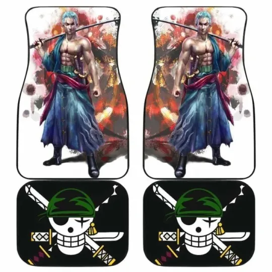 Zoro One Piece Car Floor Mats Universal Fit Car Accessories
