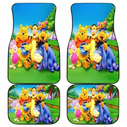 Discover Pooh And Friends Car Floor Mats 1 Universal Fitt Car Accessories
