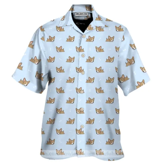 Discover Sleeping Chihuahua Pattern Summer Hawaiian Shirt