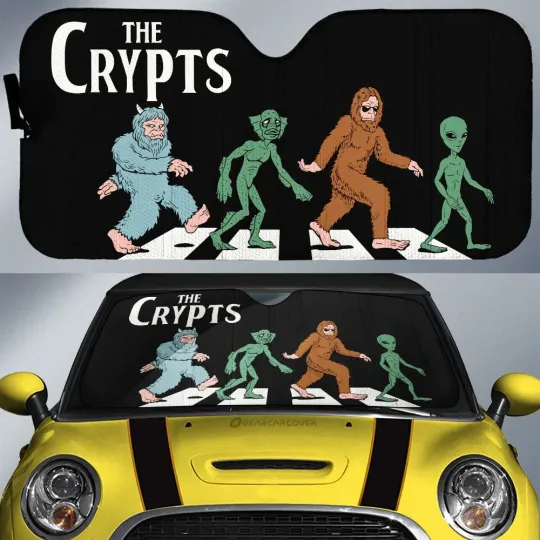 Discover The Crypts Crosswalk Car Sunshade Custom Car Accessories  Windshield Anti-UV Pro