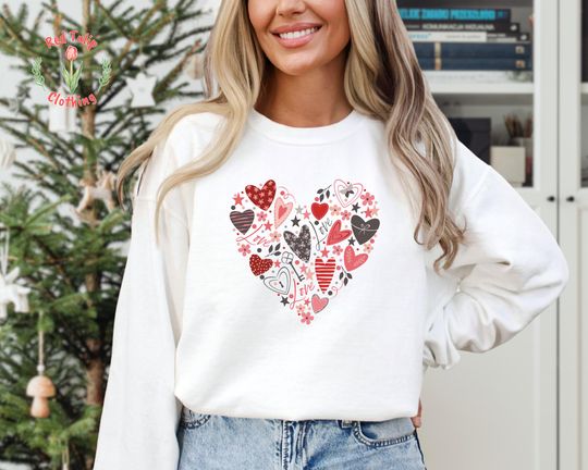 Discover Hearts Valentine's Day Sweatshirt - Women's Hoodie