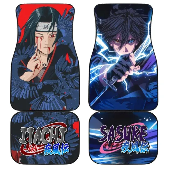 Discover Itachi x Sasuke Narutoo Anime Car Floor Mats  Anime Decor For Cars Car Accessorie