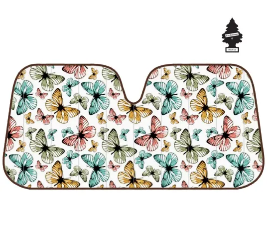 Discover For KIA New Large 57x27 Butterfly Car Windshield Popups Sunshade Bundle