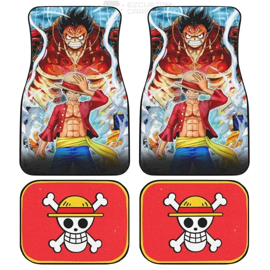 Discover One Piece Anime Car Accessories Custom Monkey D. Luffy Car Floor Mats