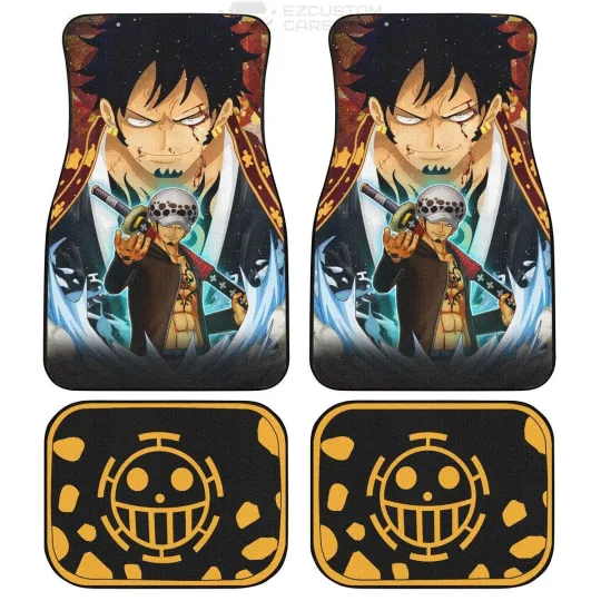 Discover Trafalgar Law One Piece Car Floor Mats Custom Anime Car Accessories