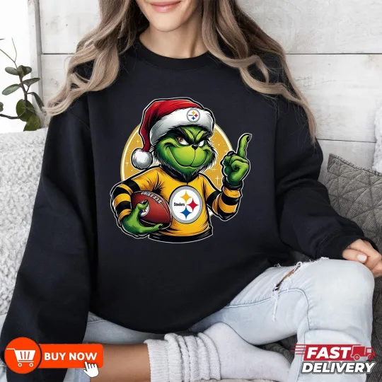 Discover Pittsburgh Steeler funny character football Football Sweatshirt - Full Color, Full Size