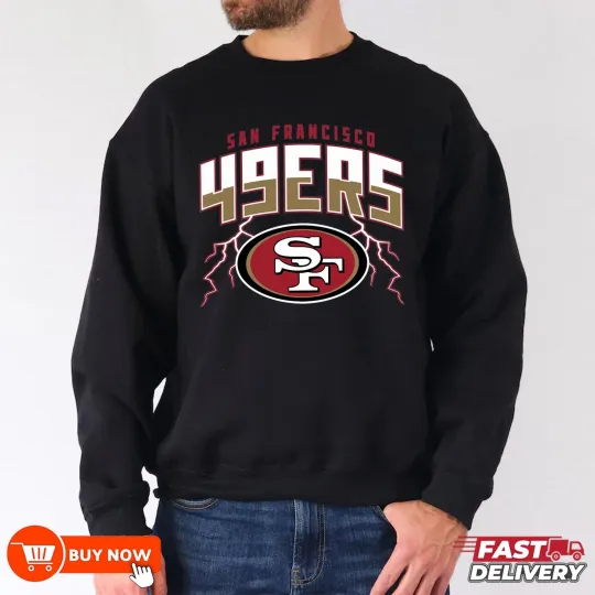San Francisco 49ers Team Lightning Football Sweatshirt
