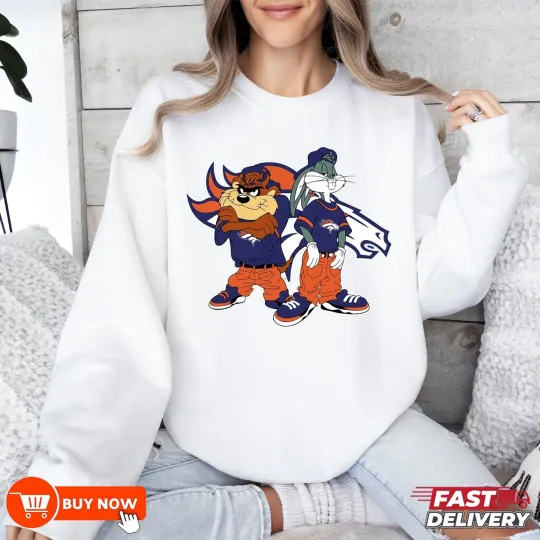 Denver Broncos Taz and Bugs football Football Sweatshirt