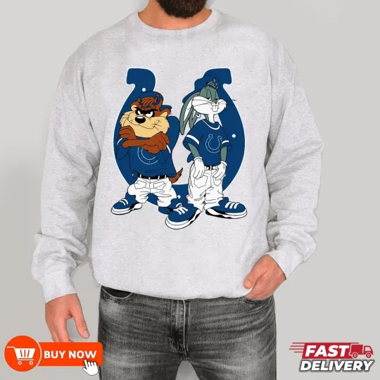 Indianapolis Colts Taz and Bugs football Football Sweatshirt