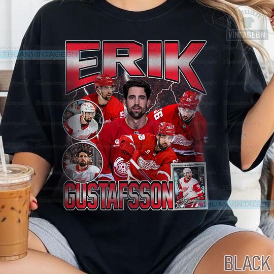 Discover Vintage Erik Gustafsson shirt, Erik Gustafsson Tee, Comfort colors Erik Gustafsson Tee, Bootleg Rap tee, Detroit Youth Hockey Tee