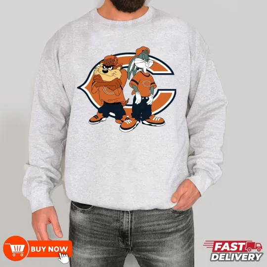 Discover Chicago Bears Taz and Bugs football Football Sweatshirt