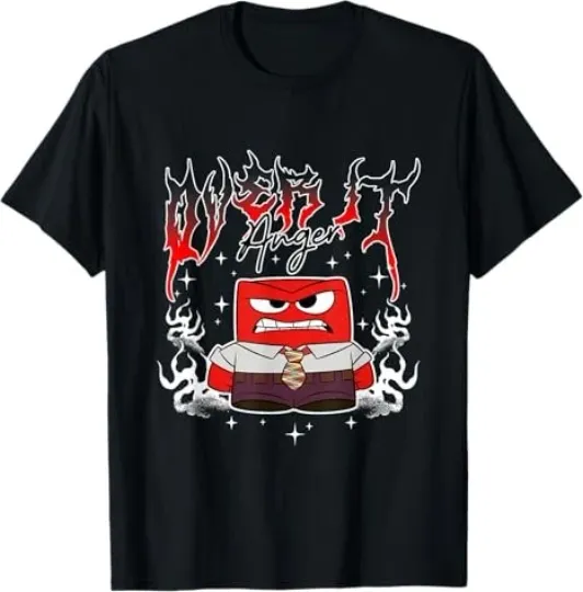 Discover Disney Pixar Inside Out 2 Anger Over It Metal Band T-Shirt