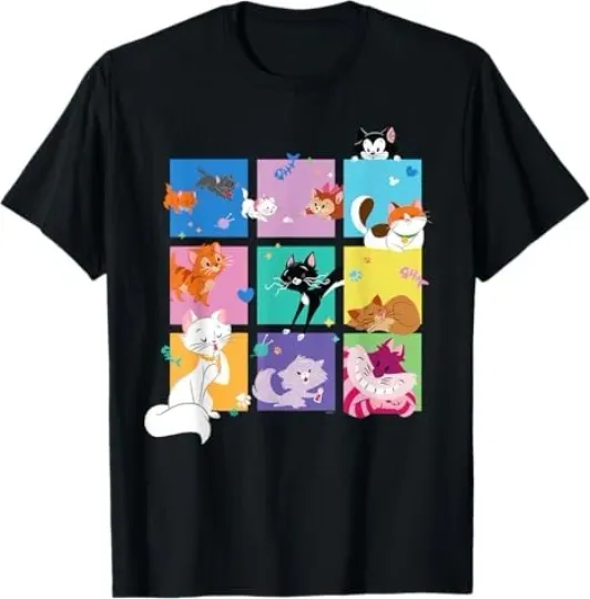 Discover Disney Cats Figaro And Friends Stylized Animated Pets T-Shirt
