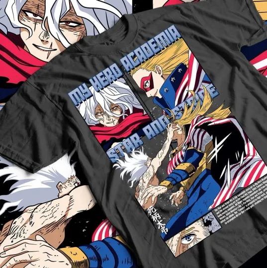 Discover Hero Anime T-Shirt with Star and Stripe T-Shirt