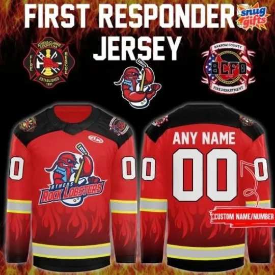 Discover Athen Rock Lobster First Responder Night 2025 Hockey Jersey All Sizes