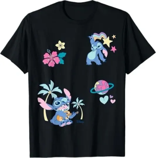 Discover Disney Oversized Stich Patch Style T-Shirt Size S -5XL