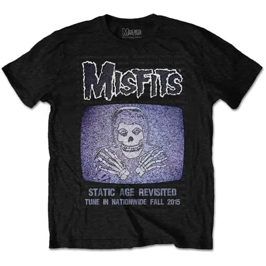 Misfits Static Age Revisited Band Logo T-Shirt Men Black