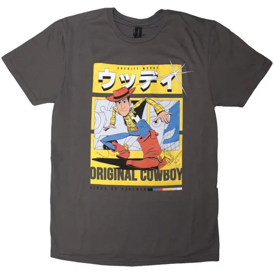 Discover Disney Toy Story Unisex T-Shirt Cowboy Charcoal Grey Large
