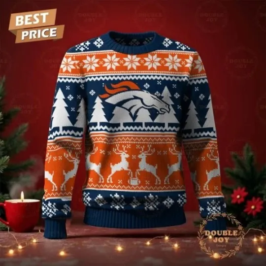 Discover Denver Football Merry Christmas 2025 Sweater All Sizes