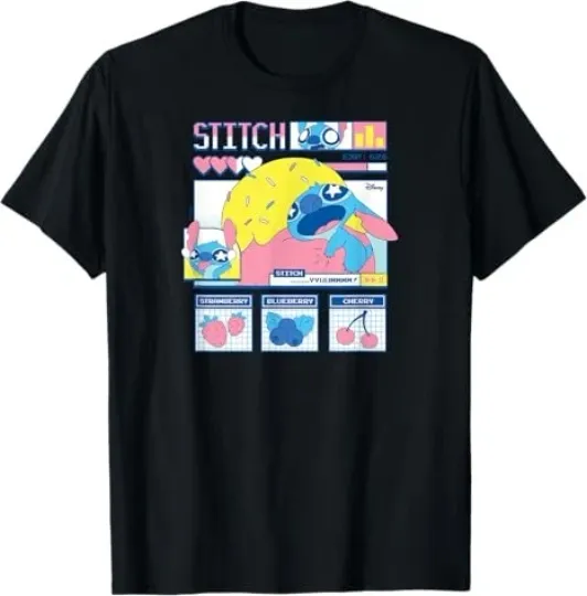 Discover Disney Stitch Gaming Donut T-Shirt Size S - 5XL