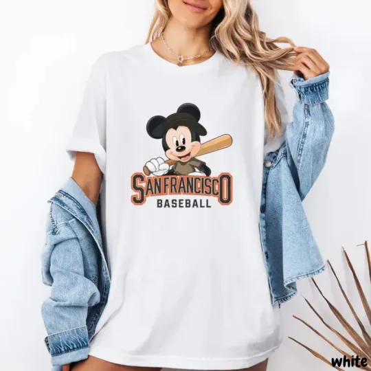 Discover San Francisco Mickey Mouse Baseball Shirt – Fun Disney Baseball Fan Tee 2025