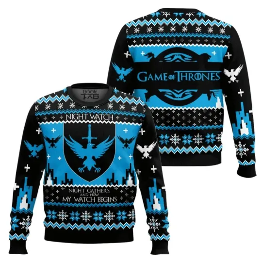 Night Watch Game Of Thrones Ugly Sweater All Sizes